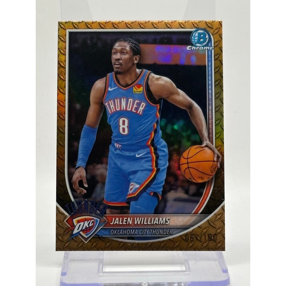 2025-26 Bowman Chrome Jalen Williams Steel Metal Refractor 61/100 SP OKC Thunder